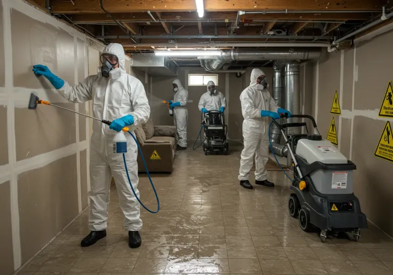 Basement Moisture Removal and Structural Drying process in Edgar, WI